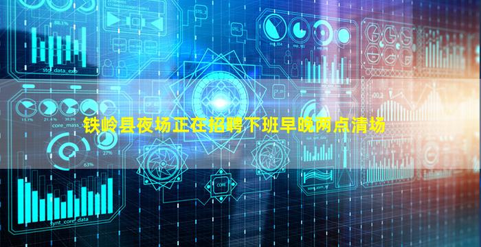 铁岭县夜场正在招聘下班早晚两点清场